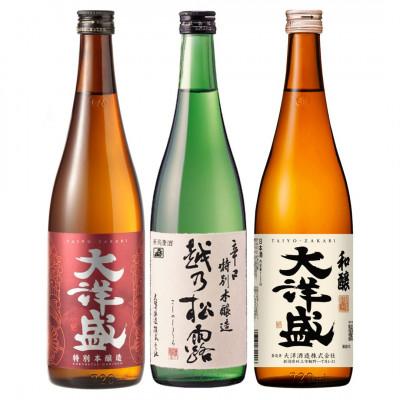 ふるさと納税 村上市 大洋盛セットHSW(720ml飲み比べ3本セット)1009006