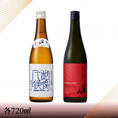 ふるさと納税 南魚沼市 [季節限定]純米大吟醸 八海山 時季限定・八海山しぼりたて原酒 越後で候 四合瓶セット