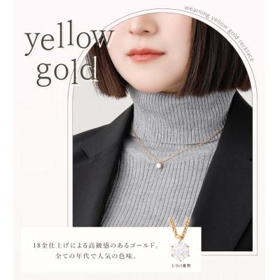 ふるさと納税 高森町 【FAV BY LUTUS】 モアサナイト 0.3カラット ネックレス K18 イエローゴルド仕上げ |  | 02