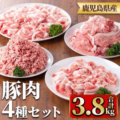ふるさと納税 湧水町 鹿児島県産豚肉セット(4種・合計3.8kg) y555(湧水町)