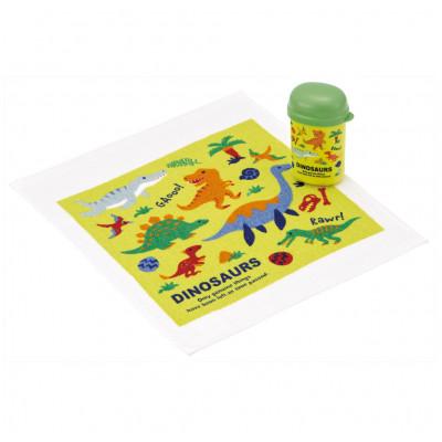 ふるさと納税 奈良市 ケース付き おしぼりタオル OA4 ディノサウルス 奈良県奈良市 skt019 724794