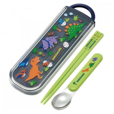 ふるさと納税 奈良市 携帯用 お箸とスプーンのコンビセット CCA1 ディノサウルス 奈良市 skt025 493225