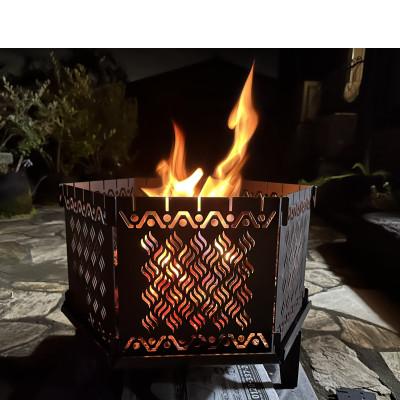 ふるさと納税 南砺市 組立式焚き火台 炎紋