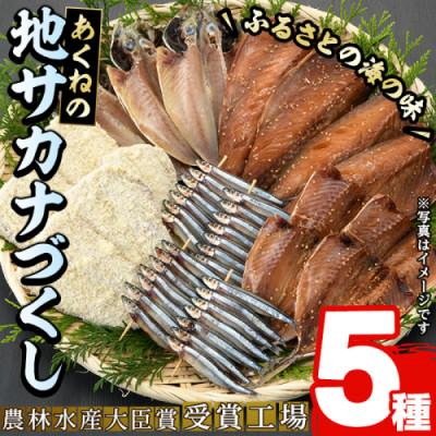 ふるさと納税 阿久根市 あくねの地サカナづくし(5種) 干物 フライ 詰め合わせ [又間水産]akn001-08
