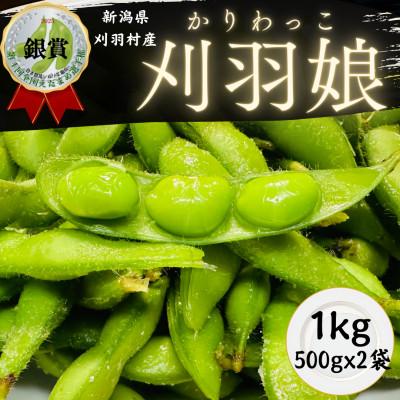 ふるさと納税 刈羽村 新潟県刈羽村 朝採直送枝豆 刈羽娘1kg(500g×2パック)