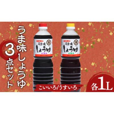 ふるさと納税 琴平町 うま味しょうゆこいいろ・うすいろ3点セット (こいいろ1本・うすいろ2本)