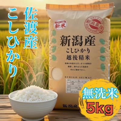 ふるさと納税 佐渡市 [佐渡島が誇る極上コシヒカリ]無洗米(精米) 佐渡産コシヒカリ 5kg
