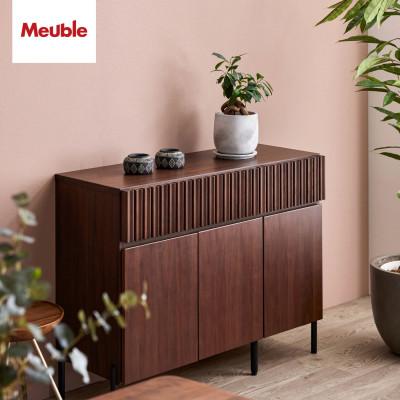 ふるさと納税 大川市 サイドボード 110cm ルーク2 ウォールナット [モーブル/大川家具]