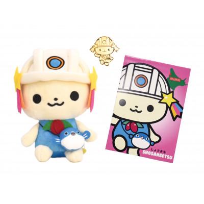 ふるさと納税 初山別村 しょさまるグッズ[しょさまるぬいぐるみ・しょさまる金のピンバッチ・しょさまるメモ帳]