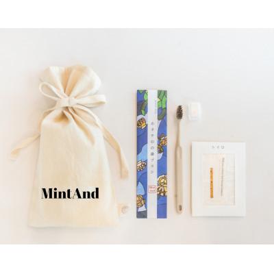 ふるさと納税 青森市 ホタテ印の歯ブラシ&amp;トイロ MIYABI(金色)セット (オリジナル巾着 包装入)