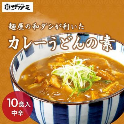 ふるさと納税 稲沢市 和食麺処サガミ 和ダシが利いた濃厚コク旨カレーうどんの素(10食入り)中辛 具材入り レトルト