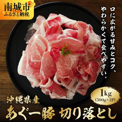 ふるさと納税 南城市 沖縄県産ブランド豚 「あぐー豚 」切落し 1kg(500g×2パック)