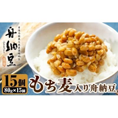ふるさと納税 常陸大宮市 舟納豆 もち麦入り舟納豆15本