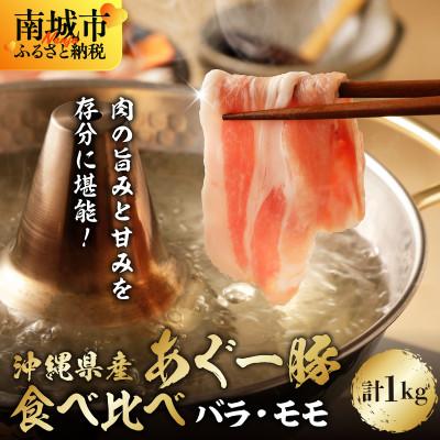 ふるさと納税 南城市 沖縄県ブランド豚 あぐー食べくらべしゃぶしゃぶセット(バラ・モモ) 各500g