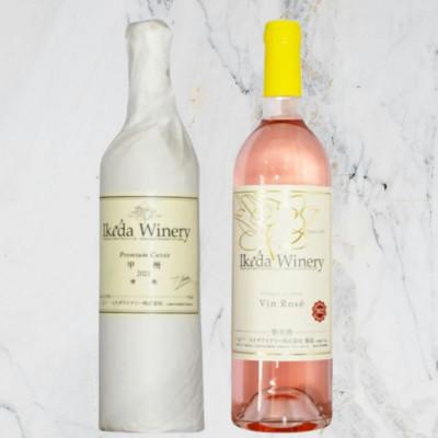 ふるさと納税 甲州市 イケダワイナリー[プレミアム・キュヴェ 甲州/ヴァン・ロゼ]2本セット
