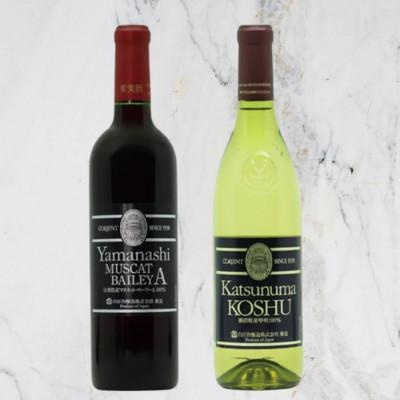 ふるさと納税 甲州市 ロリアン 山梨マスカットベーリーA・勝沼甲州 2本セット