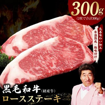 ふるさと納税 泉佐野市 黒毛和牛 ロースステーキ 2枚 300g 氷温熟成×極味付け 国産 牛肉 経産牛