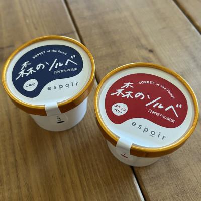 ふるさと納税 藤里町 森のソルベ詰合せ 合計12個(ブラックベリーアイス・こはぜアイス 各6個)秋田県 藤里町