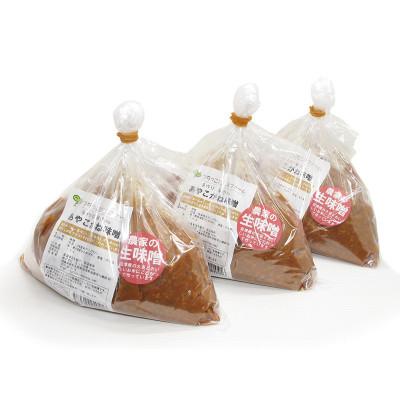 ふるさと納税 南会津町 南会津町産 あやこがね味噌1kg入り×3袋
