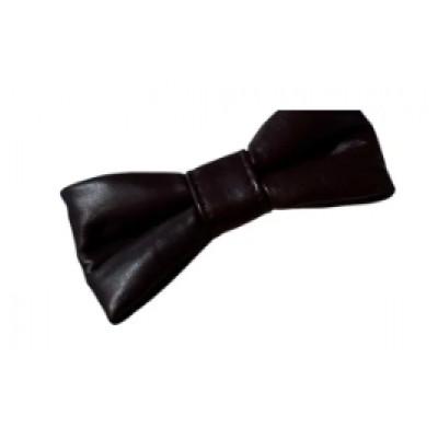 ふるさと納税 八幡市 レザーネクタイ (バタフライタイプ) ダークブラウン 1個 蝶ネクタイ