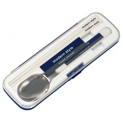 ふるさと納税 奈良市 携帯用 お箸とスプーンのセット CCD2 モダンスタイル紺 奈良県奈良市 skt145 696572