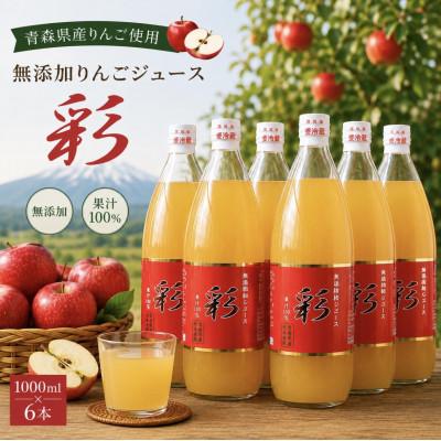 ふるさと納税 黒石市 青森県産完熟りんごジュース彩1000ml×6本
