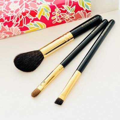 ふるさと納税 熊野町 熊野化粧筆 宙高級ブラシ3本セット 熊野筆ほうこどう