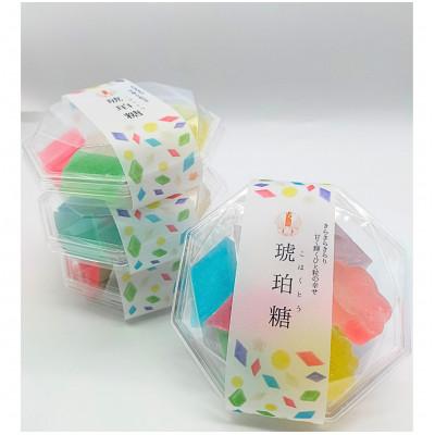 ふるさと納税 豊川市 高級糸寒天100%使用 きらきらきらり甘く輝く一粒の幸せ よび田屋の琥珀糖 4個セット