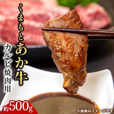 ふるさと納税 合志市 くまもとあか牛 カルビ 焼肉用 約500g(合志市)