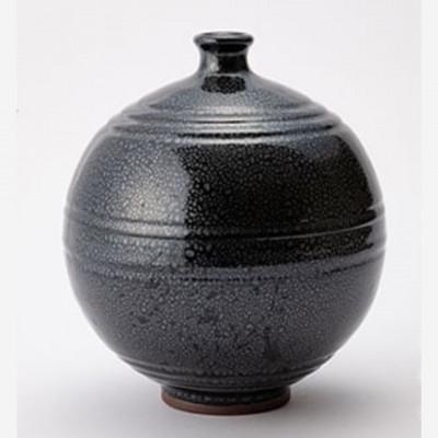 ふるさと納税 新庄市 伝統工芸「新庄東山焼」油滴紋様・壷