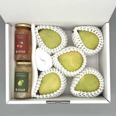 ふるさと納税 北杜市 [先行予約]西洋梨 4〜5玉・ジャム2種詰め合わせセット