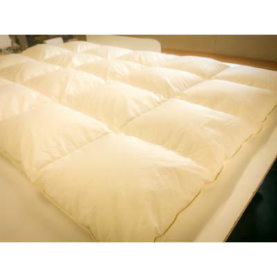 ふるさと納税 北杜市 230本ブロード本掛け羽毛布団 冬掛けシングルサイズ ダウン85% 羽毛量1.2kg キナリ