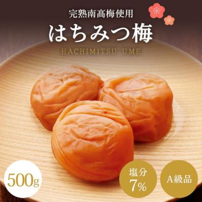 ふるさと納税 田辺市 [A級品]紀州南高梅 はちみつ梅 500g 塩分7%[spo006]