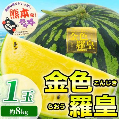 ふるさと納税 和水町 金色羅皇 すいか 3L以上 1玉 約8kg(和水町)