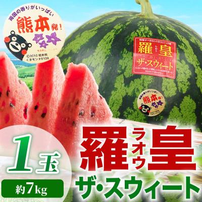 ふるさと納税 和水町 羅皇ザ・スウィート すいか 2L以上 1玉 約7kg(和水町)