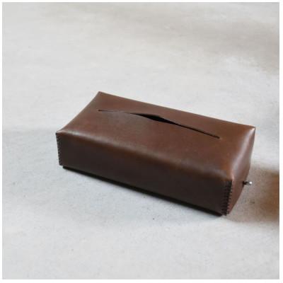 ふるさと納税 河内長野市 本革ティッシュカバー ベーシック ブラウン 国産レザー Teha'amana