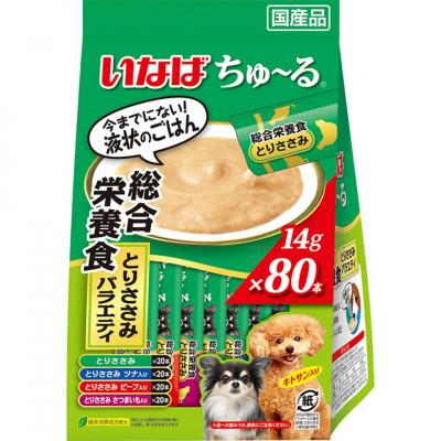 ふるさと納税 静岡市 いなば 犬・ちゅ〜る 総合栄養食 とりささみバラエティ (14gx80本)×6袋