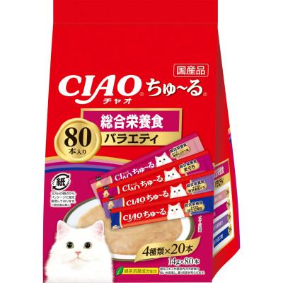 ふるさと納税 静岡市 いなば 猫・CIAOちゅ〜る 総合栄養食 バラエティ (14g×80本)×6袋