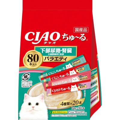 ふるさと納税 静岡市 いなば 猫・CIAOちゅ〜る 下部尿路・腎臓の健康維持に配慮バラエティ (14g×80本)×6袋