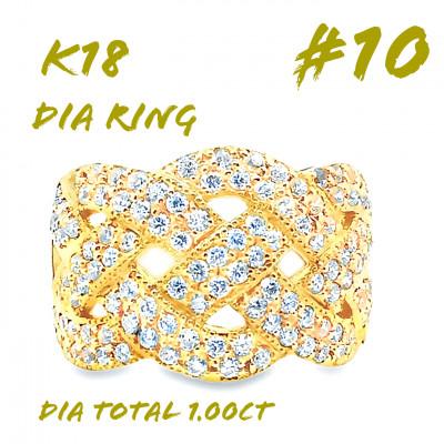 ふるさと納税 笛吹市 K18 DIA RING 1.0CT 1本 RAAT-20DI-Y #10