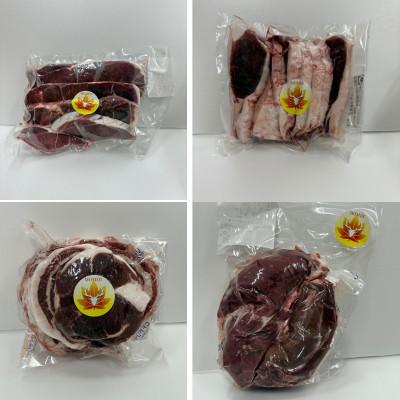 ふるさと納税 北斗市 北斗市の「エゾシカ肉4種類」と「焚き付け」の低環境負荷BBQセット