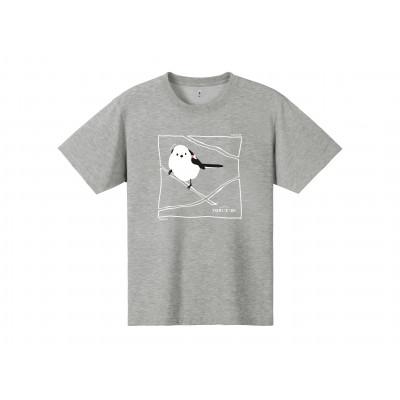 ふるさと納税 小清水町 モンベル×小清水町コラボウイックロンTシャツ「シマエナガ」 ヘザーチャコール Mサイズ