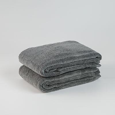 ふるさと納税 和泉市 ●[日本製]「泉州美人」バスタオル 利休鼠 2枚セット