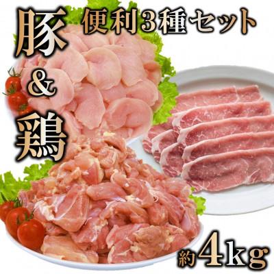 ふるさと納税 三股町 宮崎県産 豚肉鶏肉便利セット約4kg(三股町)[MI734]