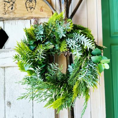 ふるさと納税 酒田市 ナチュラルリース「森林浴」〜森の香りを暮らしに、自然を束ねた手作りナチュラルリース〜