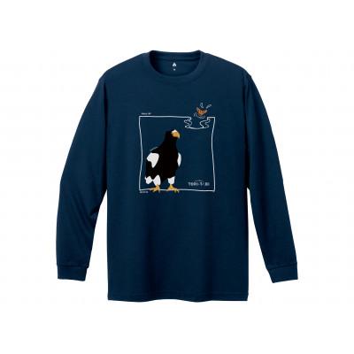 ふるさと納税 小清水町 モンベル×小清水町コラボウイックロン長袖Tシャツ「オオワシ」 ダークネイビー XLサイズ