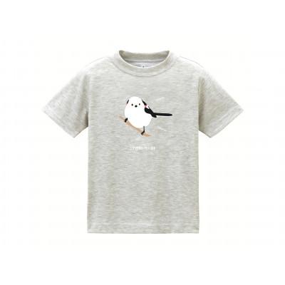 ふるさと納税 小清水町 モンベル×小清水町コラボウイックロンTシャツKids「シマエナガ」 ヘザーチャコール　160 | 