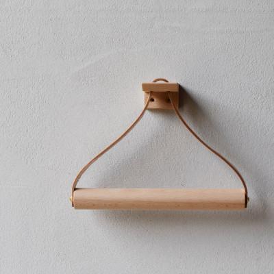 ふるさと納税 河内長野市 本革タオルホルダー ブナ ナチュラル 国産レザー Teha'amana