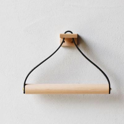 ふるさと納税 河内長野市 本革タオルホルダー ブナ ブラック 国産レザー Teha'amana