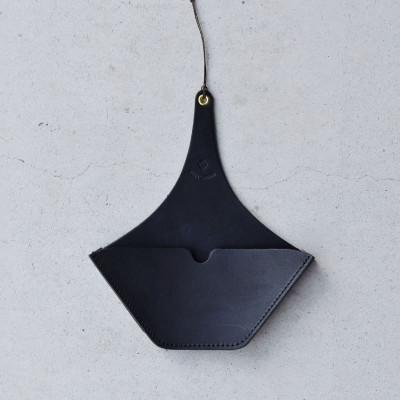 ふるさと納税 河内長野市 本革コーヒーペーパーホルダー ブラック 国産レザー Teha'amana